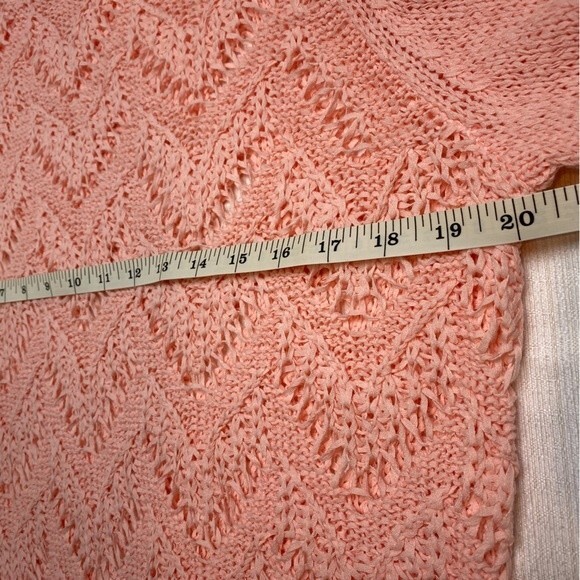 Talbots Pointelle Crewneck Pink Pullover Sweater - Picture 9 of 9